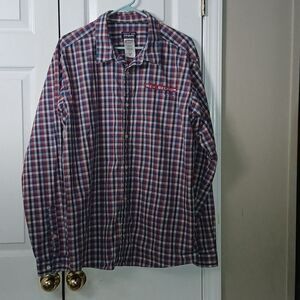Patagonia Organic cotton New Belgium plaid button down shirt Sz XL NWOT